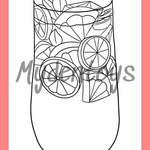 Beverage Coloring Book - Free Dowload