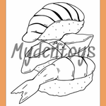 Sushi Coloring Book - Free Printable