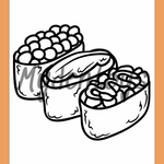 Sushi Coloring Book - Free Printable