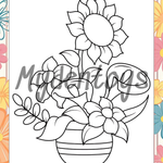 Flowers Coloring Book - Free Dowload