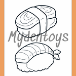 Sushi Coloring Book - Free Printable