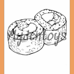 Sushi Coloring Book - Free Printable