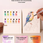 Kids Watercolor Graffiti Painting Book – 12 Color Set