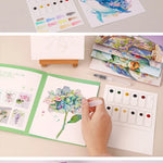 Kids Watercolor Graffiti Painting Book – 12 Color Set