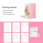Kids Watercolor Graffiti Painting Book – 12 Color Set