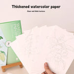 Kids Watercolor Graffiti Painting Book – 12 Color Set