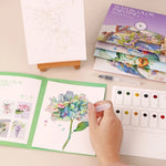 Kids Watercolor Graffiti Painting Book – 12 Color Set